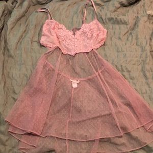 Beautiful lace babydoll and thong set!